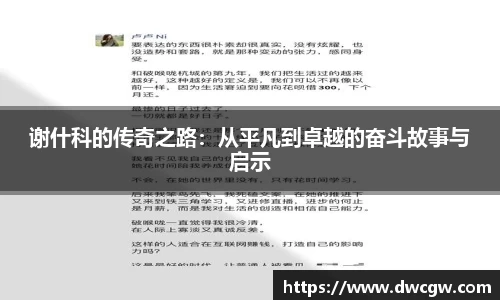谢什科的传奇之路：从平凡到卓越的奋斗故事与启示